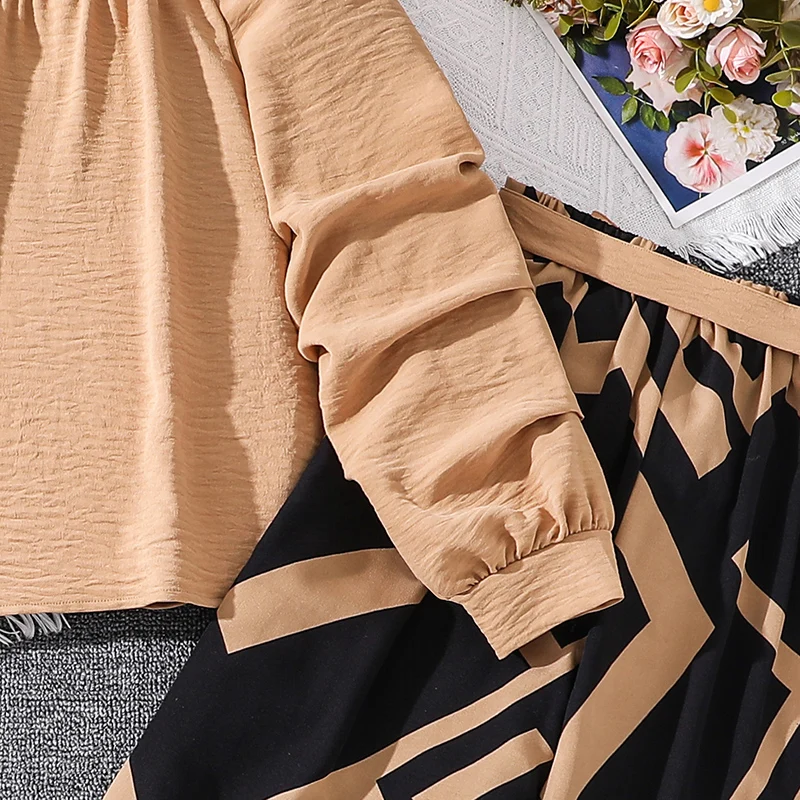 Korean Girls’ Spring/Autumn 2-Piece Sweatshirt & Pants Set (Ages 4–9) - Image 10