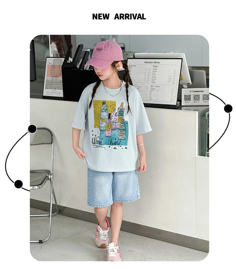 Kids’ Spring/Autumn 2-Piece Set – Kuromi Sweater & Checkered Pleated Skirt - Image 14