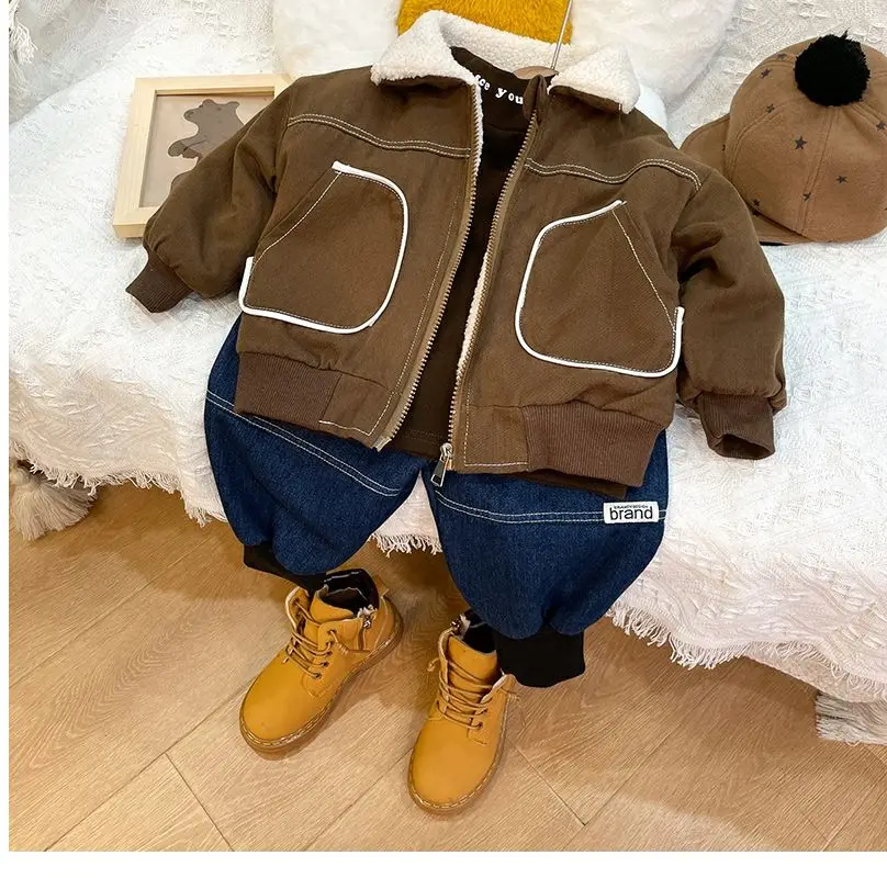 Korean Kids’ Winter Plush Coat – Girls & Boys Autumn Jacket (Ages 0–5) - Image 27