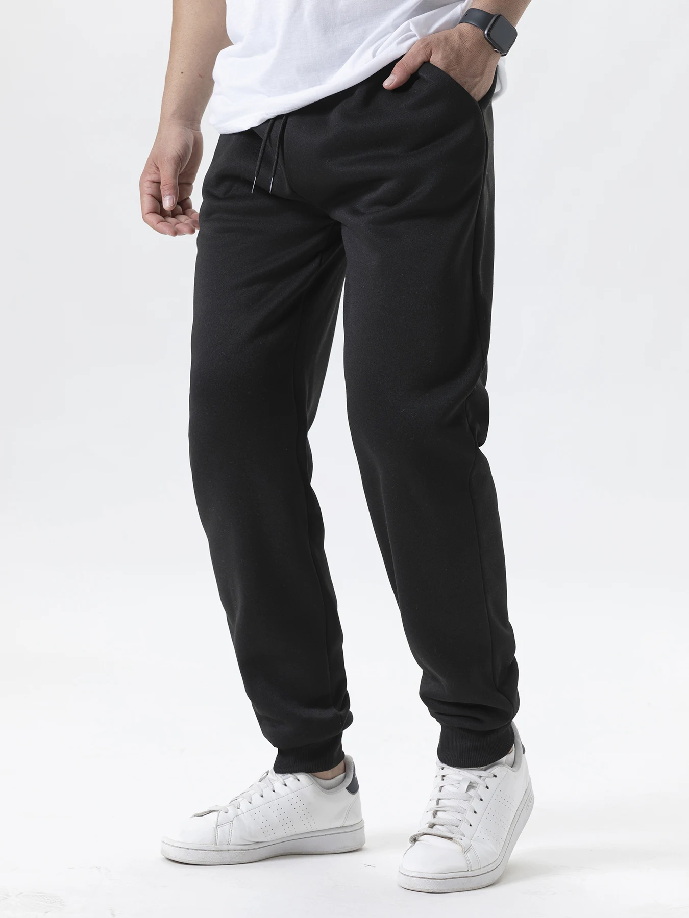 Men’s Autumn/Winter Fleece Sweatpants – Joggers with Elastic Waist - Image 2