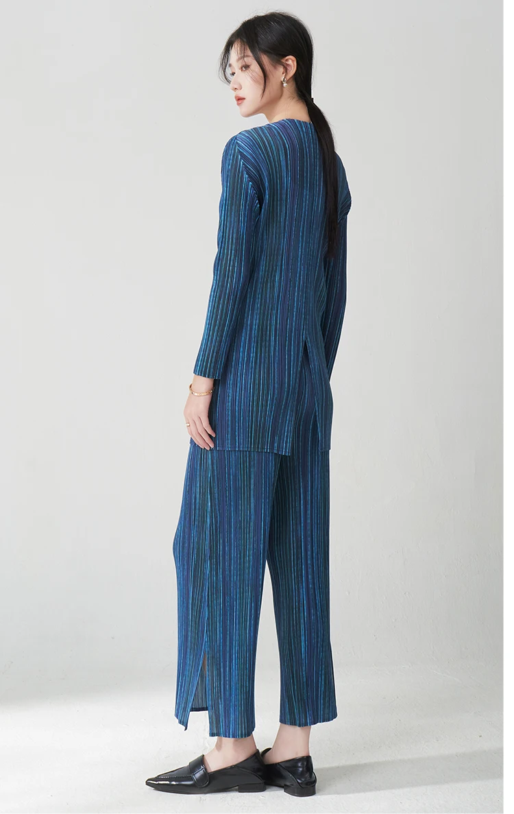 Women’s 2-Piece Fashion Set – Cardigan Top & Printed Pants Casual Outfit - Image 14