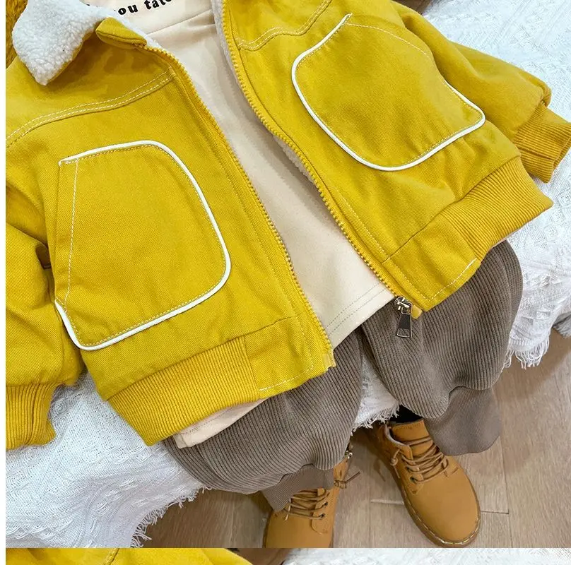 Korean Kids’ Winter Plush Coat – Girls & Boys Autumn Jacket (Ages 0–5) - Image 21