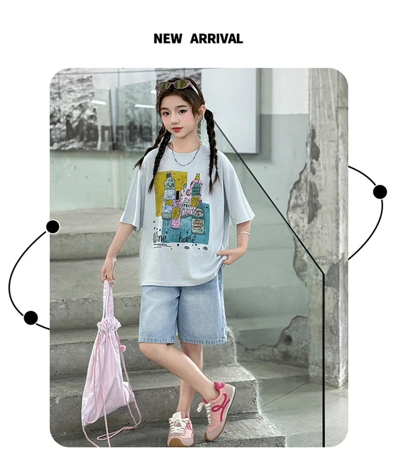 Kids’ Spring/Autumn 2-Piece Set – Kuromi Sweater & Checkered Pleated Skirt - Image 8