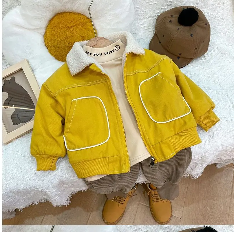 Korean Kids’ Winter Plush Coat – Girls & Boys Autumn Jacket (Ages 0–5) - Image 19
