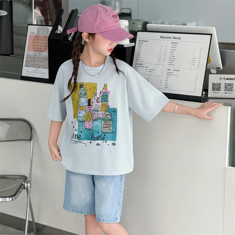 Kids’ Spring/Autumn 2-Piece Set – Kuromi Sweater & Checkered Pleated Skirt - Image 2