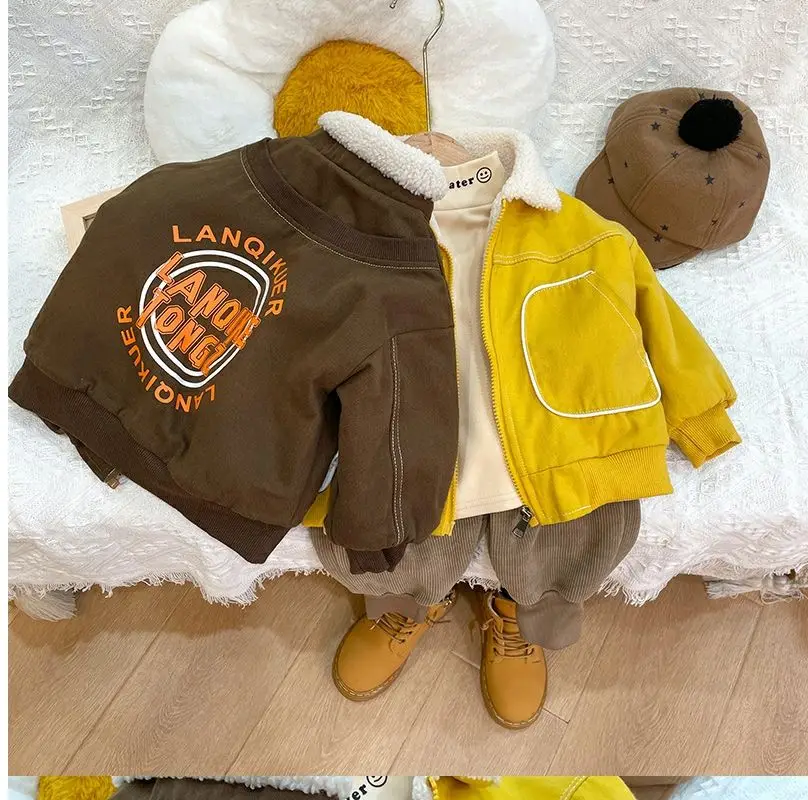 Korean Kids’ Winter Plush Coat – Girls & Boys Autumn Jacket (Ages 0–5) - Image 11
