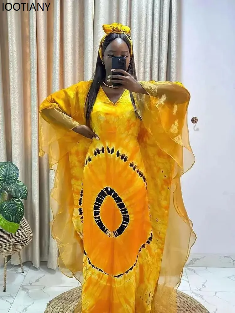 African & Middle Eastern Women’s Ankara Kaftan Maxi Dress – Traditional Tunic - Image 2