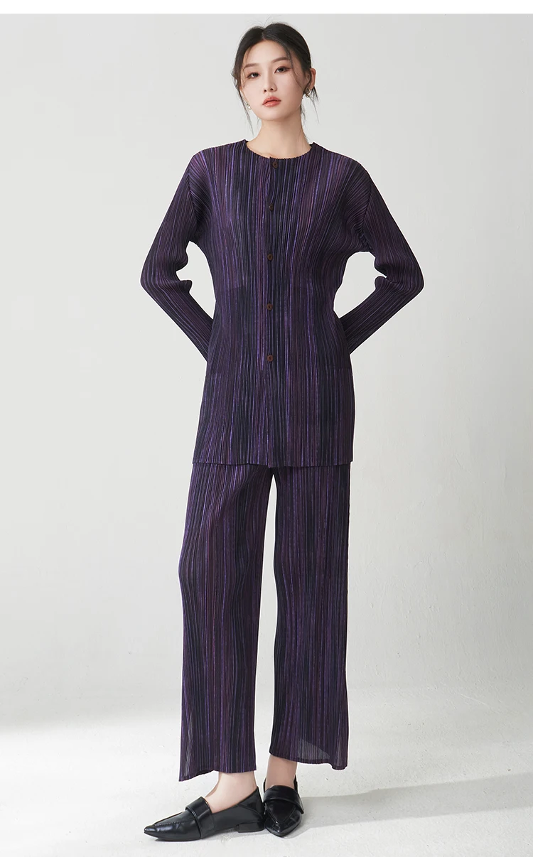 Women’s 2-Piece Fashion Set – Cardigan Top & Printed Pants Casual Outfit - Image 15