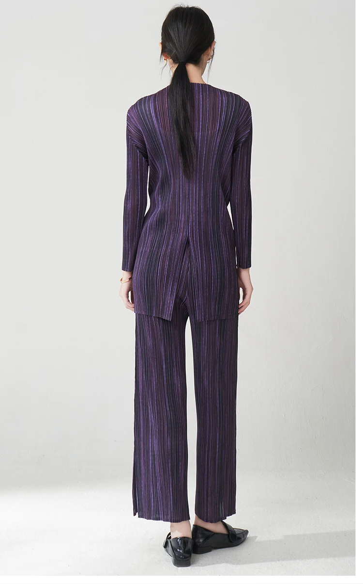 Women’s 2-Piece Fashion Set – Cardigan Top & Printed Pants Casual Outfit - Image 18