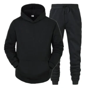 Men’s Autumn/Winter Hooded Tracksuit – Casual Sportswear Set