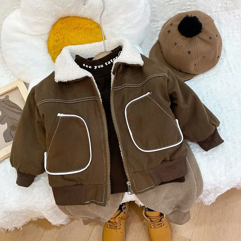 Korean Kids’ Winter Plush Coat – Girls & Boys Autumn Jacket (Ages 0–5) - Image 29