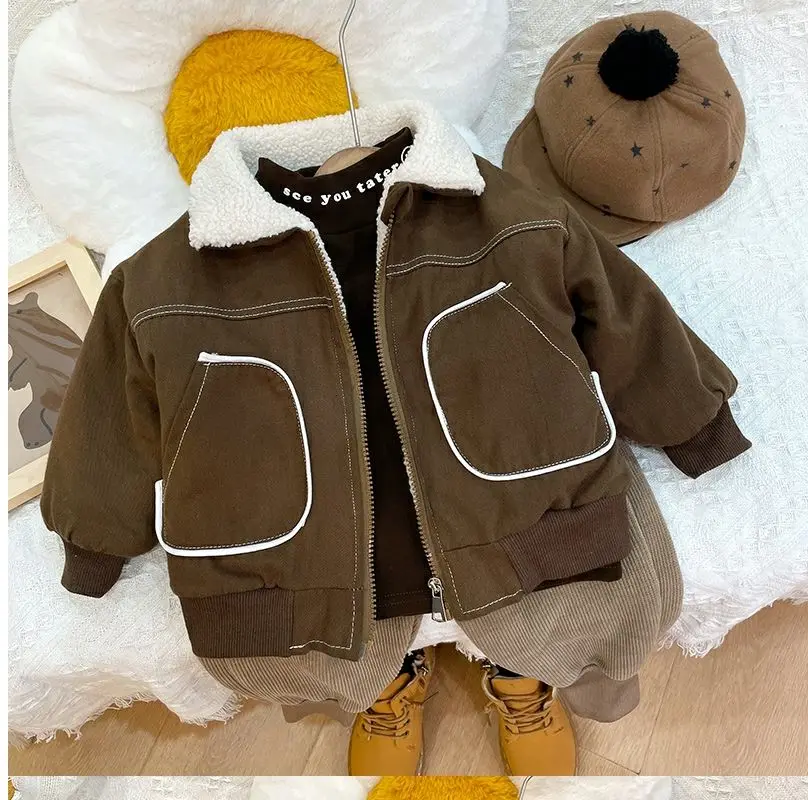 Korean Kids’ Winter Plush Coat – Girls & Boys Autumn Jacket (Ages 0–5) - Image 26