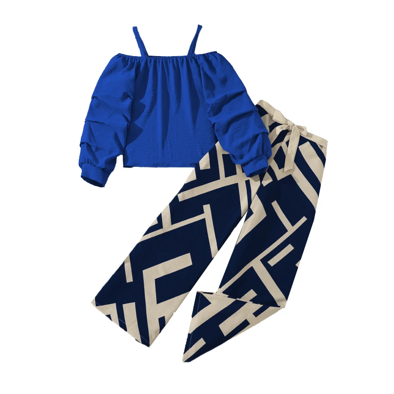 Korean Girls’ Spring/Autumn 2-Piece Sweatshirt & Pants Set (Ages 4–9) - Image 8