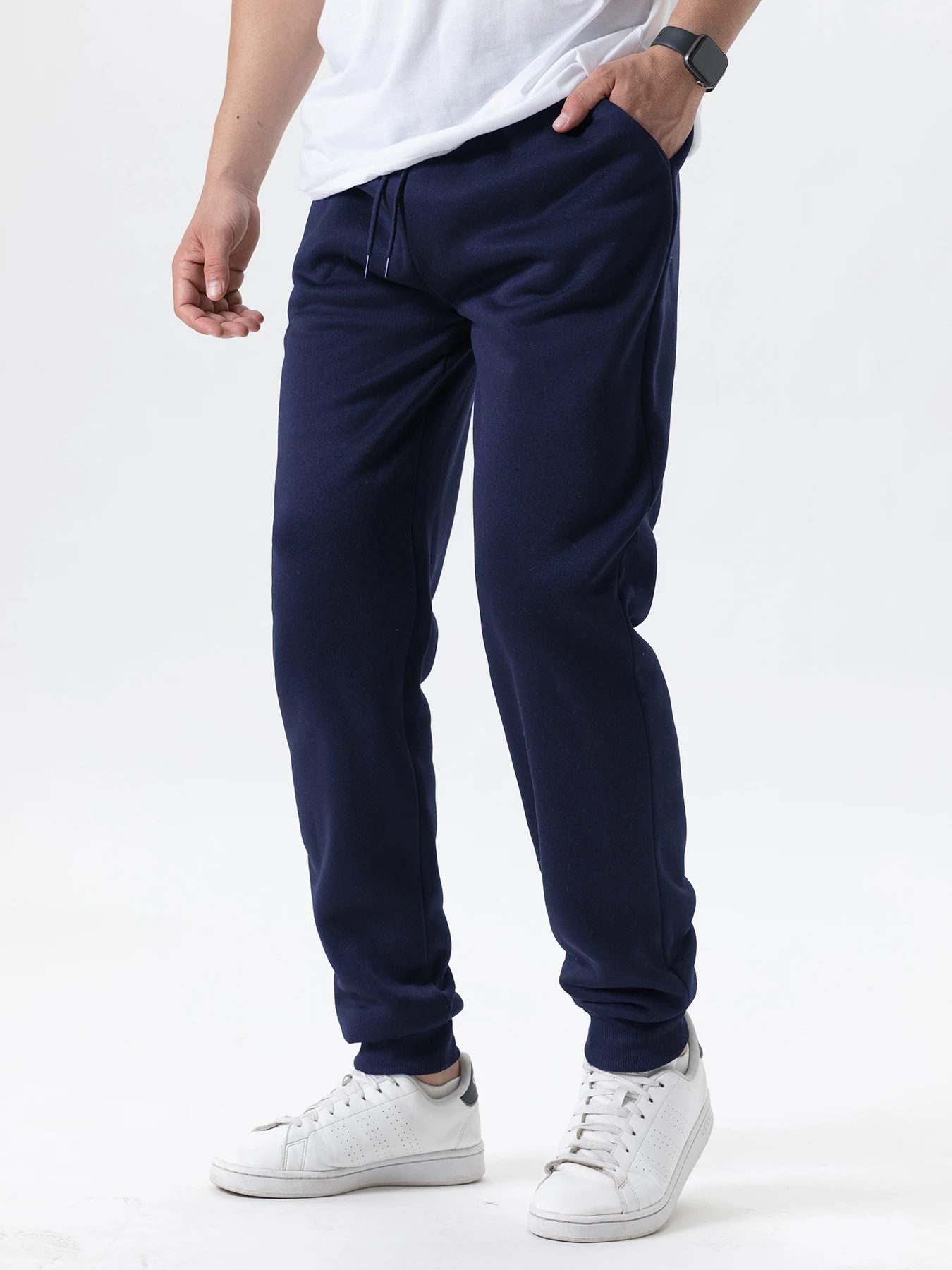 Men’s Autumn/Winter Fleece Sweatpants – Joggers with Elastic Waist - Image 7