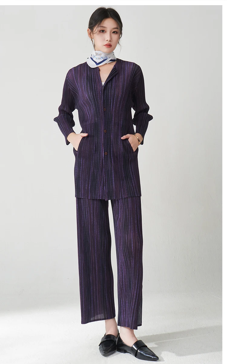 Women’s 2-Piece Fashion Set – Cardigan Top & Printed Pants Casual Outfit - Image 16