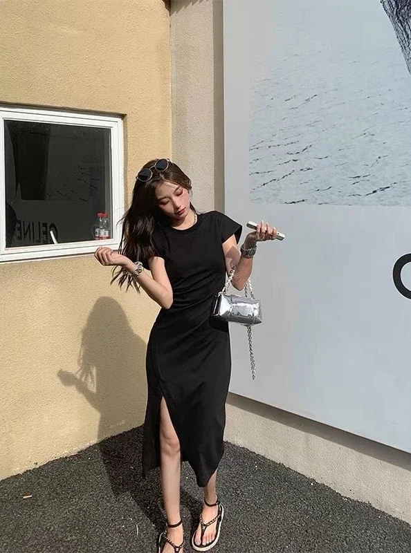 Women’s 2025 White Midi Dress – Chic Casual Y2K Harajuku Cotton Outfit - Image 26