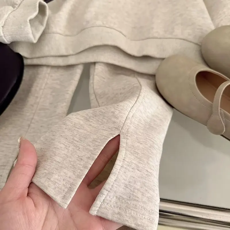 Korean Girls’ Spring/Autumn 2-Piece Sweatshirt & Pants Set (Ages 4–9) - Image 13