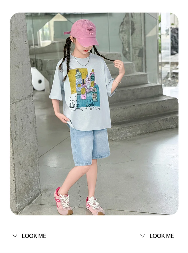 Kids’ Spring/Autumn 2-Piece Set – Kuromi Sweater & Checkered Pleated Skirt - Image 10