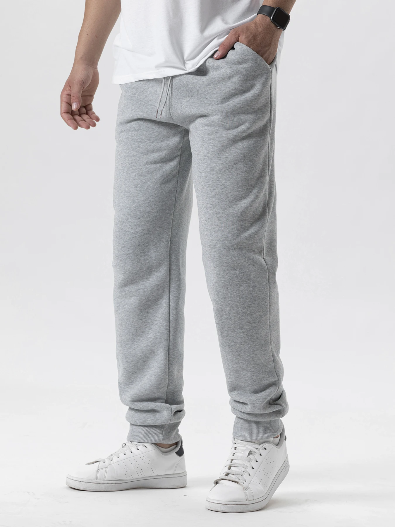 Men’s Autumn/Winter Fleece Sweatpants – Joggers with Elastic Waist - Image 5