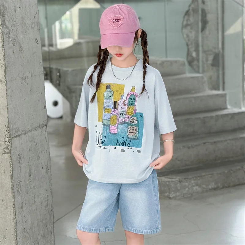 Kids’ Spring/Autumn 2-Piece Set – Kuromi Sweater & Checkered Pleated Skirt - Image 3