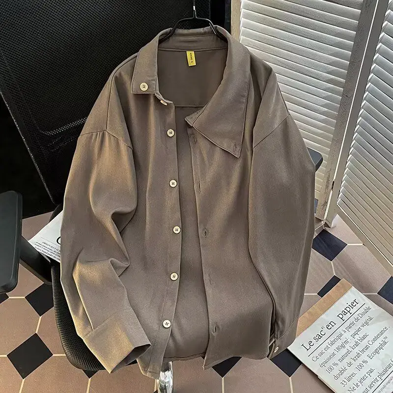 Men’s Clothing Trendy Unisex Loose Irregular Long-Sleeve Shirt - Image 16