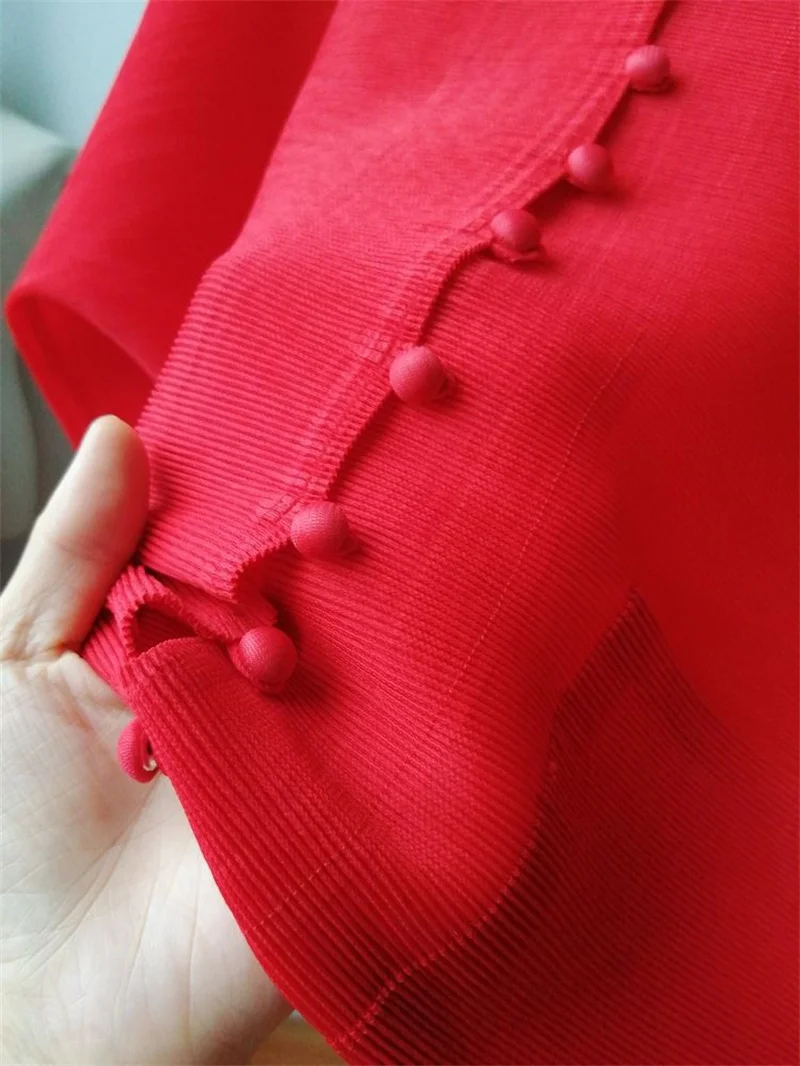 Woman Clothing Bat Sleeve Loose Pleated T-Shirt Jacket with Pocket - Image 28