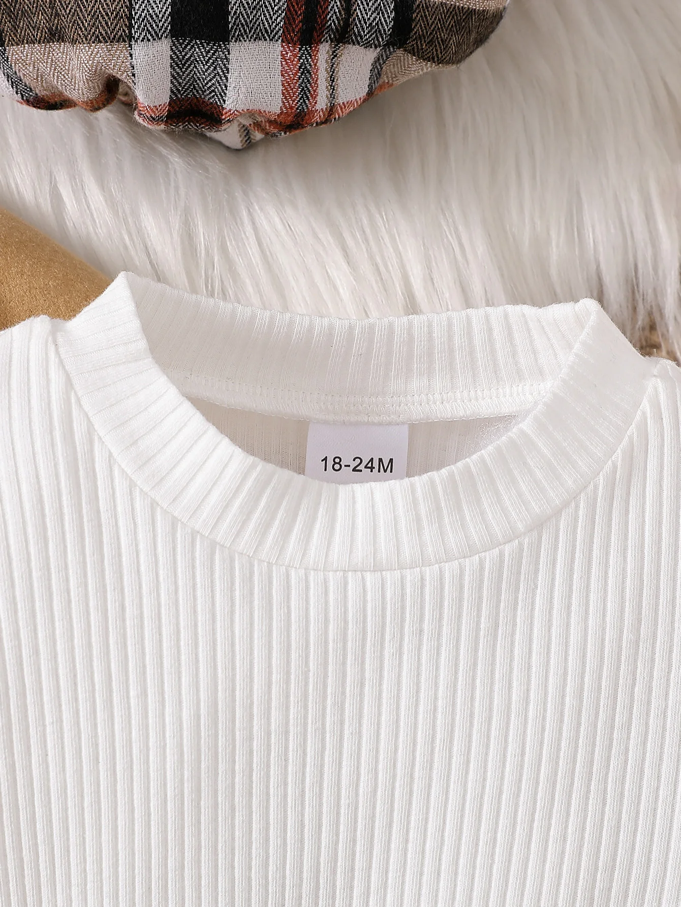 Girls’ 3-Piece Autumn/Winter Set – Plaid Dress, Jacket & Beret (Ages 1–6) - Image 3