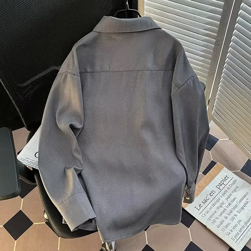 Men’s Clothing Trendy Unisex Loose Irregular Long-Sleeve Shirt - Image 14